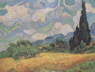 Vincent Van Gogh Wheat Field with Cypresses at the Haute Galline near Eygalieres (nn04) Germany oil painting art